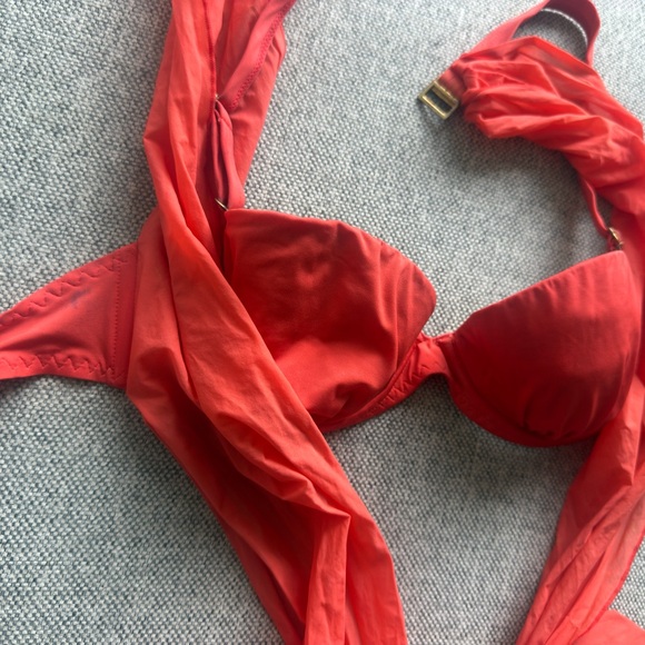 Agent Provocateur “Tonya” Orange Halter One-Piece Swimsuit - Picture 5 of 10